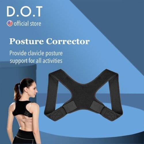 D.O.T Back Support Posture Corrector Belt Adjustable Posture Brace Clavicle Spine Support Reshape Back Corrector