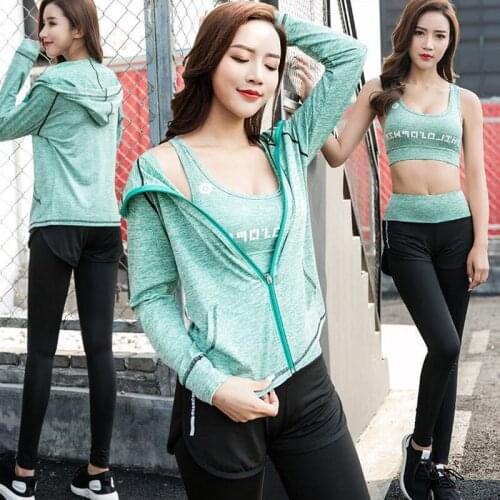 Women Yoga Set High-waisted Sport Suits Grey Green Blue Workout Clothes Tracksuit Jogging Running Training Gym Sportswear Female
