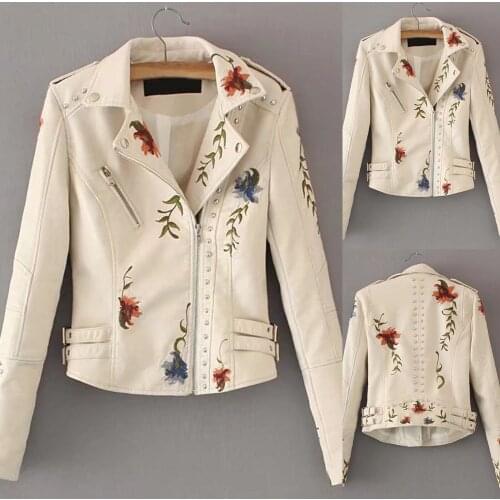 New Autumn Women Faux Leather Jacket Ladies Lapel Motor Jacket Zip Biker Short Punk Cropped Tops Fashion Streetwear Outerwear