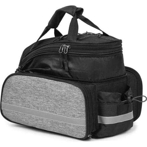 Lixada Bicycle Rear Seat Bag Multifunction Expandable Waterproof MTB Bicycle Pannier Bag Bike Rack Bag With Rain Cover