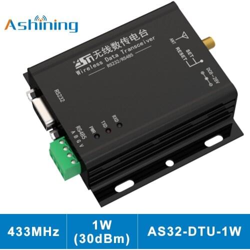 433mhz Long Distance Rf Transceiver Module 30dBm Lora AS32-DTU-1W DTU Rtu Communication Data rs232 to rs485 converter modbus DTU