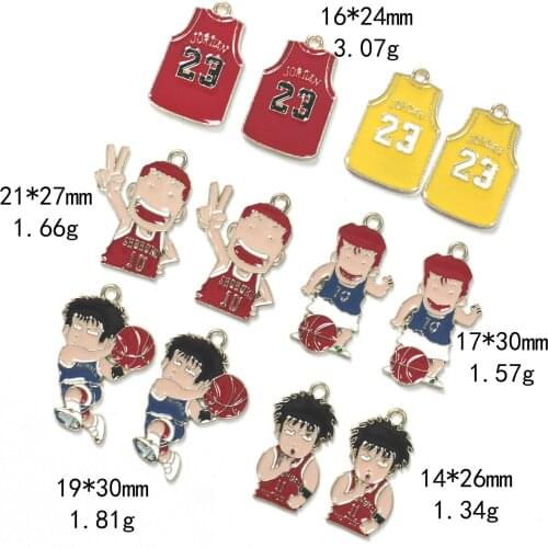 Novelty earrings Korean earrings quirky jewellery Slam Dunk jersey dripping alloy jewelry accessories pendant Korean hot style