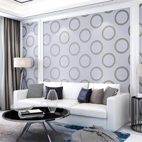 Beibehang Background wall paper fashion circle modern minimalist nonwoven wallpaper bedroom living room TV background wall paper