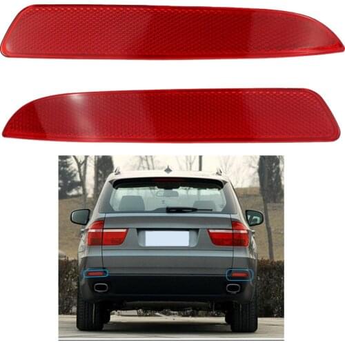Pair Left Right Side Rear Bumper Reflector Light Fit For BMW X5 E70 07-09 4-Door 63217158949 63217158950