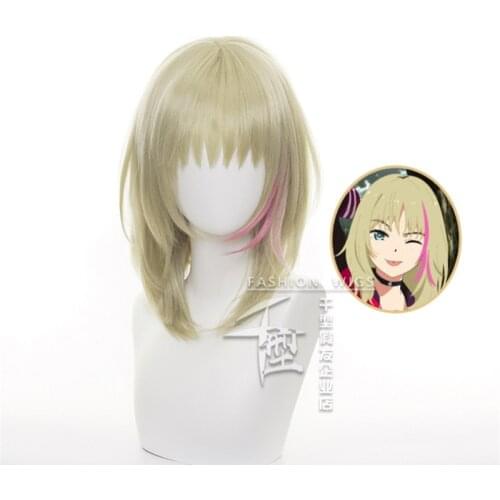 Cos Gift 35cm Anime WONDER EGG PRIORITY Kawai Rika Wig Cosplay Wigs Playing Green Rose Hair Hair Halloween 1:1 Wigs Cap