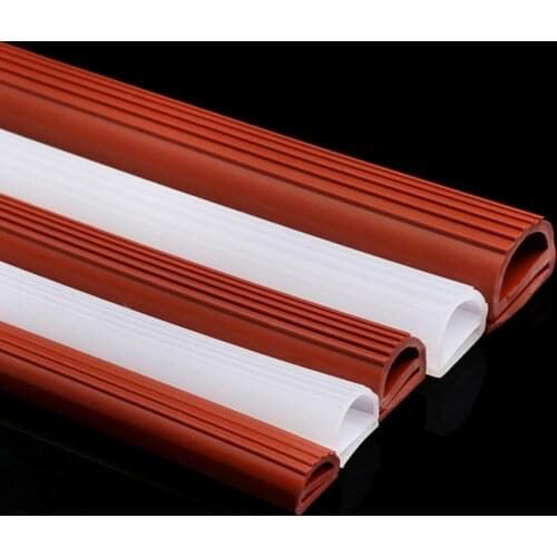1/2/3/5/10 Meter Silicone E Type Strip Oven Door Freezer Door Steaming Machine Rubber Sealing Bar Red/White