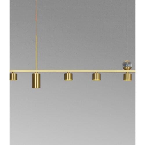 Aisilan led chandelier modern all copper dining room light luxury bar Nordic home creative spot pendant lamp