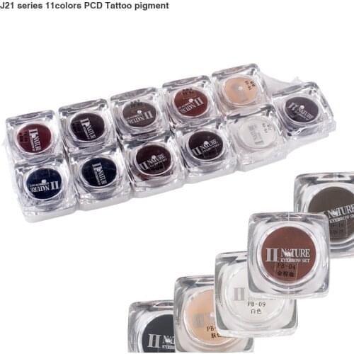 Tattoo Microblading Pigment Professional Eyebrow/Eye/Lip Micro Tattoo Set Pigment 11 Color Optional Tattoo Inks