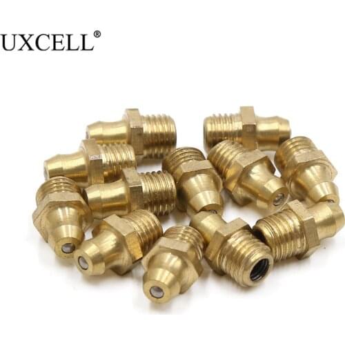 Uxcell 6-24pcs M8 x 1 Thread Brass Straight 45 Degree Angle 90 Degree Angle Grease Nipple Fitting for Motorcycle Car