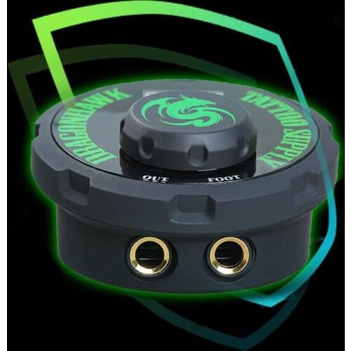 Top Round Tattoo Power Dragonhawk LCD Dual Tattoo Machine Gun Power Supply