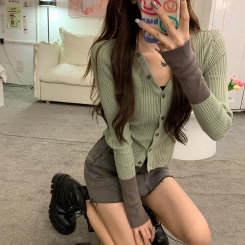 Woman Sweaters Cardigan Pink Knitted Cardigan For Women Autumn Winter Slim Long Sleeve Top Sueters De Mujer