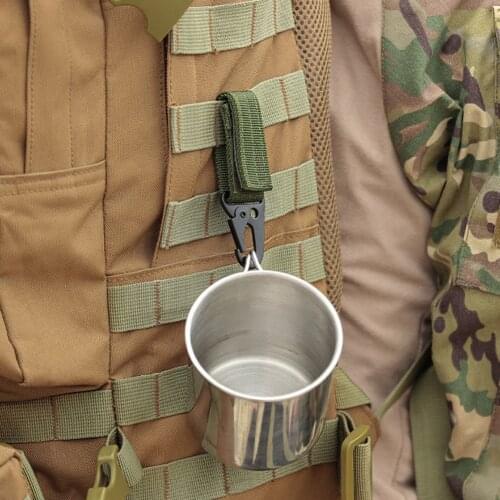 2pcs EDC Nylon Ribbon Fixed Buckle Keychain Backpack Waist Fastener Hook Buckles Outdoor Hunting Hiking Carabiner Accessories