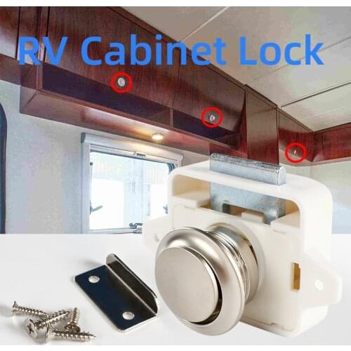 20 Pcs Camper Car Push Lock 26 mm RV Caravan Boat Motor Home Cabinet Drawer Latch Button Locks For Furniture Hardware