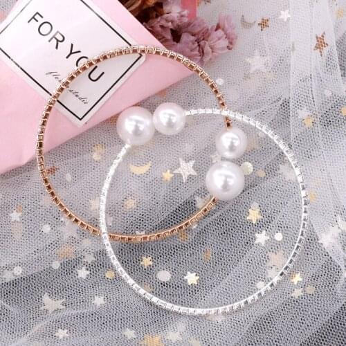 5 pcs 18cm Bangles bead charm-bracelets Pear jewelry wholesale crystal jewelry palace bracelet handmade silver gold accessories