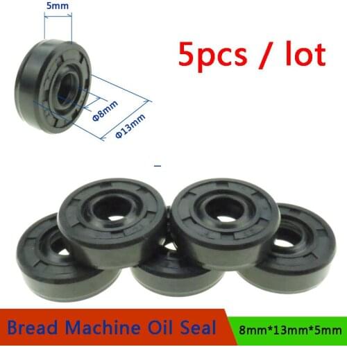 5pcs 8*13*5mm Oil Seal Ring for Bread Maker Breadmaker Bakers Machine Blender Repair Parts Bread Machine Spare Parts Wearable