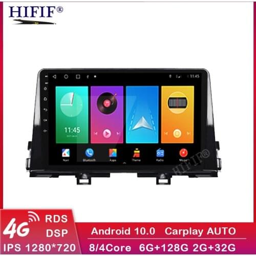 6+128G CARPLAY 9'' Android 10 For KIA PICANTO Morning 2016 2017 2018 2019 Multimedia Stereo Car DVD Player Navigation GPS