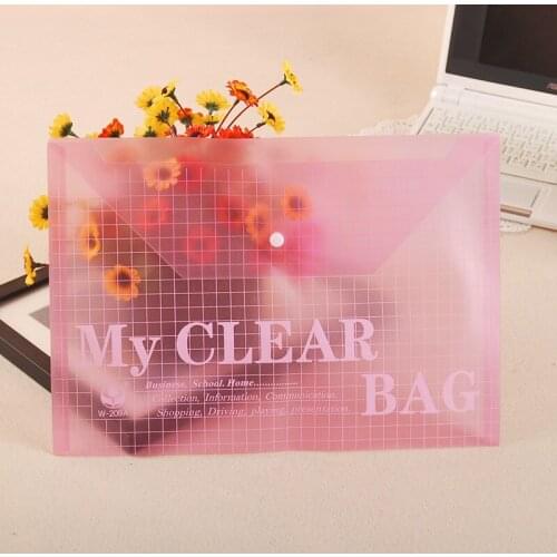 1 Piece A4 Paper Filing Products Document Bag Button Folder Papelaria Office Material Accessories School Supplies