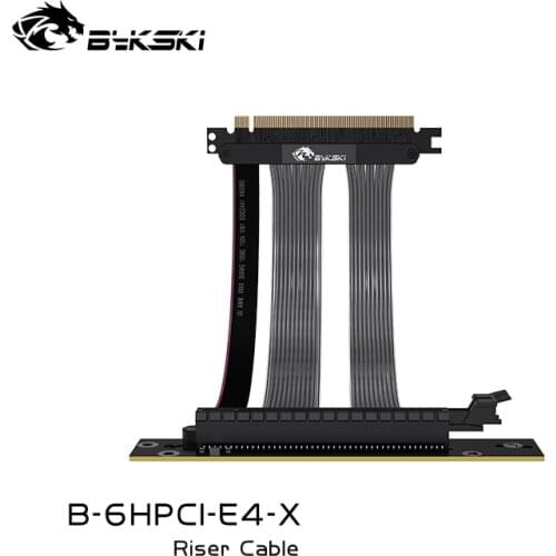 Bykski B-6HPCI-E4-X,Vertical Mounting GPU Extension Cable For Graphics Card,PCIE4.0x16 Full Speed,Video Card PCI Riser Cable