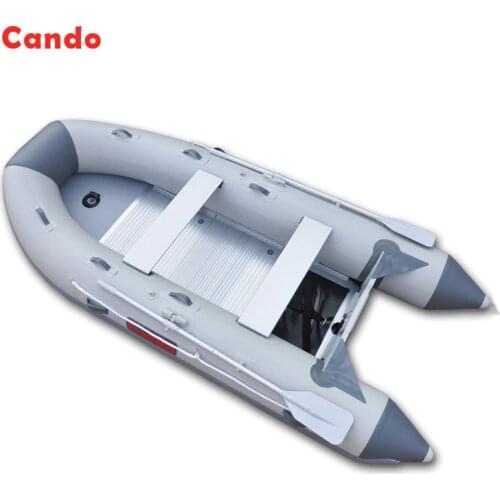 Cando Inflatable Kayaking Boats Fishing Boat Rowing Boat Ship 3 Person With Wooden Slats Bottom For Water Ocean Aid Race Sports