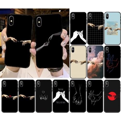 The Creation Adam Of Anime Art Line Hand Phone case For iPhone 12mini 12 11 ProMax XS MAX XR SE2020 8 7 6 6S Plus X 5 5S SE