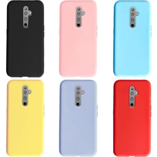 For OPPO Reno 2F Case Soft Candy Color Silicone Slim Phone Case For OPPO Reno2 F Matte TPU Back Cover for Reno 2F Pouch Bag 6.5"
