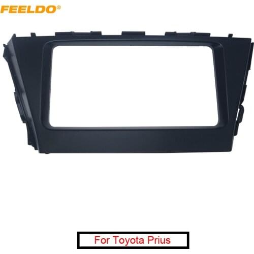 FEELDO Car 2DIN DVD GPS NAV Refitting Fascia Frame For Toyota Prius 2013+ Stereo Audio Panel Dash Board Frame Kit #AM4877