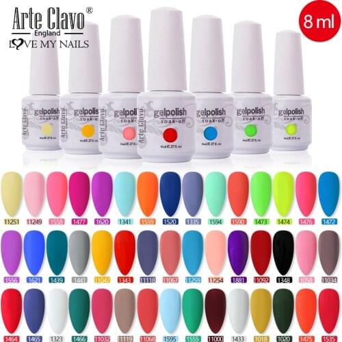 Arte Clavo Nail Gel Polish For Manicure Tools 8ml Gel Enamel For Nails Design Need Nail Lamp UV Gel Varnish For Nails Art