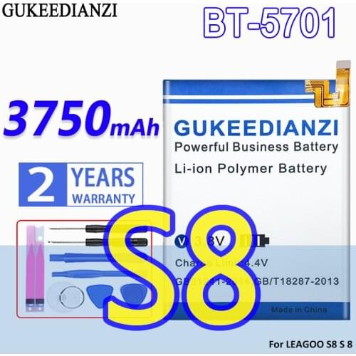 GUKEEDIANZI High Capacity Battery BT-5701 3750mAh For LEAGOO S8 S 8 Bateria