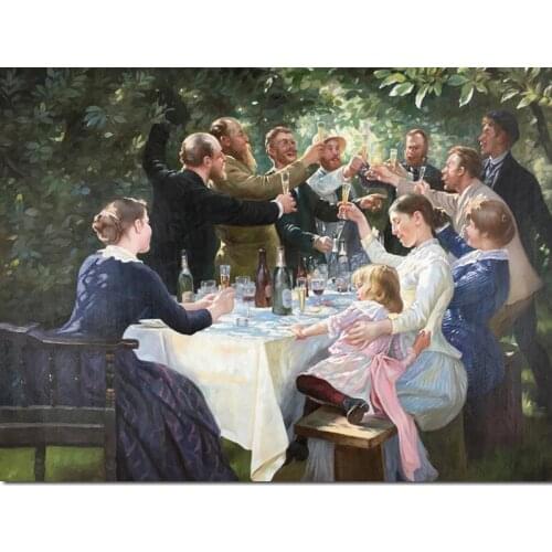 Wall art Hip Hurrah by Peder Severin Kroyer decor paintings Hand painted High quality