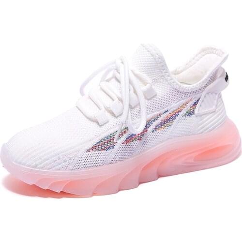 Fashion Korean Women Shoes Breathable Mesh White Sneakers Women Spring Flat Casual Shoes Walking Outdoor Vulcanize Shoes Woman