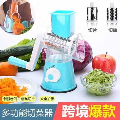 Kitchen Multifunctional Hand-operated Vegetable Cutter Drum Rotary Grater Household Vegetable Shred Slicing Vegetable Cut Tool