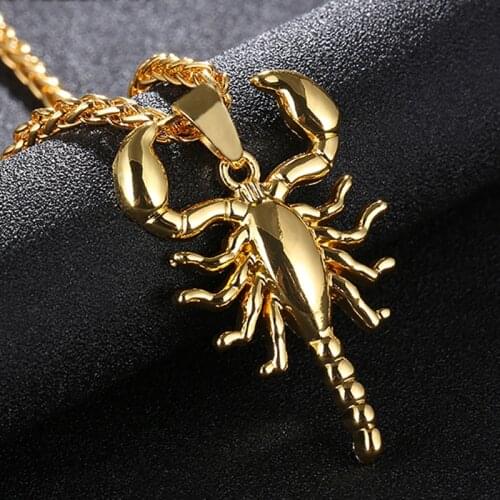SONYA Scorpion Statement Necklace & Pendant Stainless Steel Vintage American Style Steampunk Men Chain Jewelry Gift