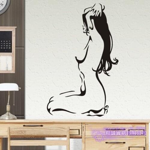 Naked Body Wall Sticker Bathroom Room Home Decoration Posters Vinyl Sticker Sexy Girl Wall Decal