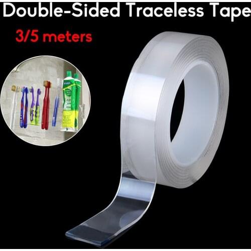 Nano Strong Tape Cleanable Reusable No Trace Double Sided Tape Kitchen Gadget Super Strong Traceless Nano Glue Gadget