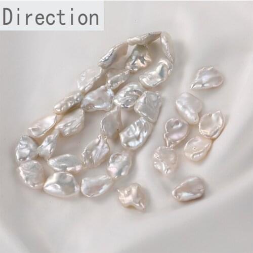Natural freshwater baroque shaped water drop petals white pearl diy earrings necklace pendant bead material accessories 1PCS