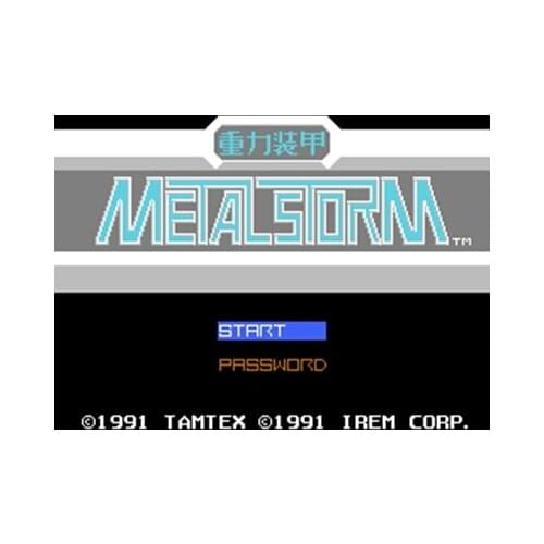 Newest Metal Storm Region Free 8 Bit Game Card For 72 Pin Video Game Player