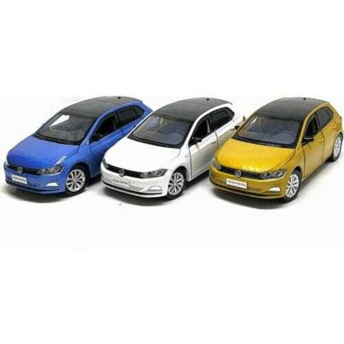 Diecast 1:32 VOLKSWAGEN New Polo Miniature Alloy Model Car Metal Vehicle Simulation Collection for Children Gifts Hot Toys Boys