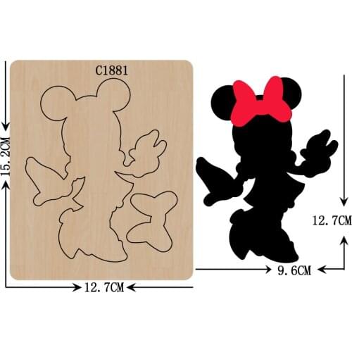 New Cartoon, mouse Wooden die Scrapbooking C1881 Cutting Dies