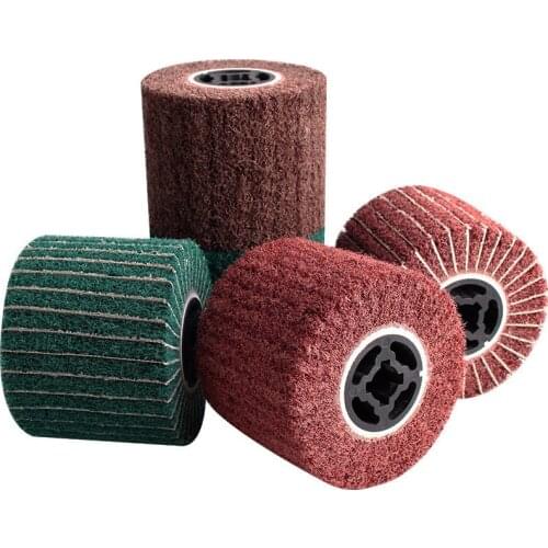 Stainless steel polishing disc wheel Non-Woven nylon Flap Brush for bench grinder Drawing buffing Deburring trimmer Finish Tool