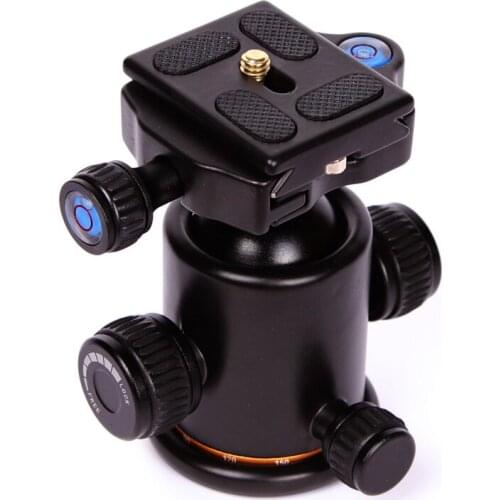 Professional 360 degree Panoramic Swivel Camera Tripod Ball Head w/ Quick Release Plate +2 Spirit Level