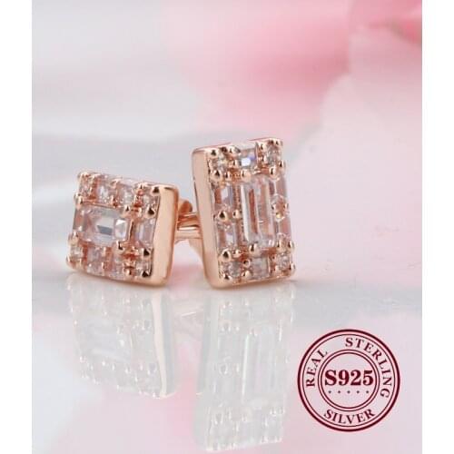 DoDoFly 925 Silver Ice Sculpture Stud Earrings Creative Crystal Icicle Ear Stud Bright Ice Ring Studs For Women Gift Jewelry