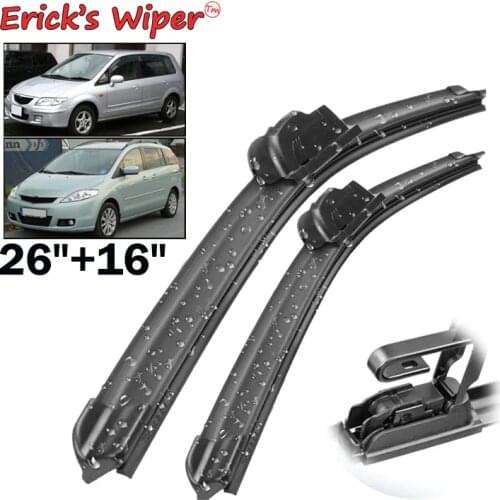 Ericks Wiper Front Wiper Blades For Mazda 5 MK2 MK3 2005 - 2017 Windshield Windscreen Front Window 26"+16"