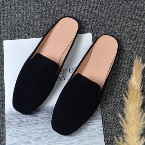 New Women Slippers Party Travel Female Mules Shoes Fashion Low Heels Shoes Ladies Plus Size Elegant Woman Slides Home Flip Flops