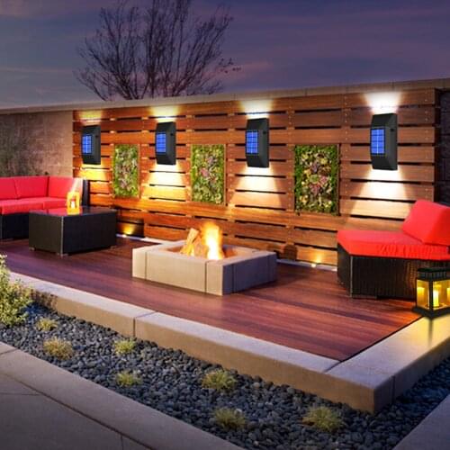 2pcs new Powerful LED Solar Light Outdoor Waterproof Solar Powered Lamps Wall Lamps for Garden Decoration LED Street Lighting