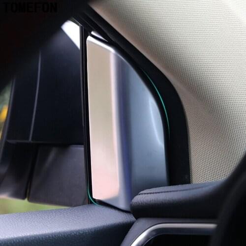 TOMEFON ABS Chrome Window Inside Triangle Garish Bezels Trims Car Accessory For Toyota Highlander Kluger XU50 2014 2015