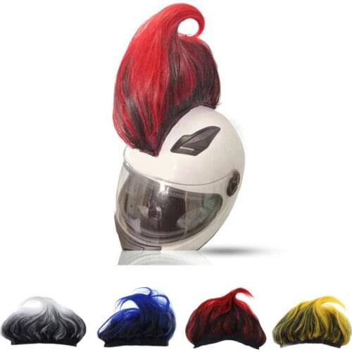 High Quality Motorcycle Skinhead Wig Punk Helmet Mohawk Wig Costumes Wig