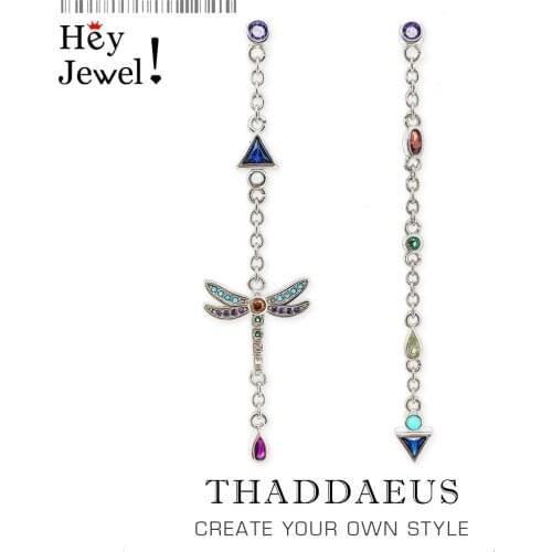 Earrings Play Of Colours Dragonfly,Europe Lightness Fine Jewelry For Women,2021 Summer Brand New Sterling Silver 925 Gift