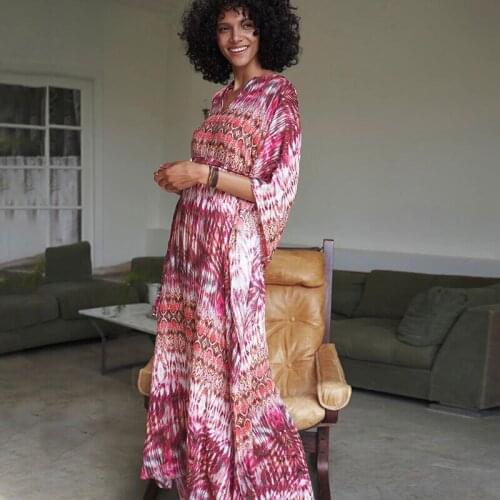 Over size Cover-ups Bohemian Maxi Dress Robe de Plage Kaftan Beach Swimsuit Cover up Beach wear Women Summer Sun Dress