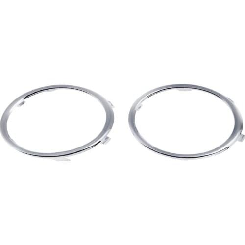 1 Pair Electroplating Car Front Fog Light Trim Cover Automobiles Auto Fog Lamp Molding Rings for Audi A4 B8 09-12 Auto Accessory