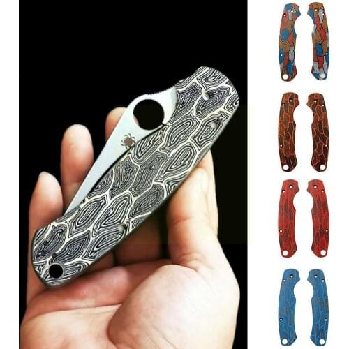 1 Pair Handle Patch Only For real C81 Para 3 Paramilitary Patch Custom Handle Folding G10 Shank Knife 3 M4R1